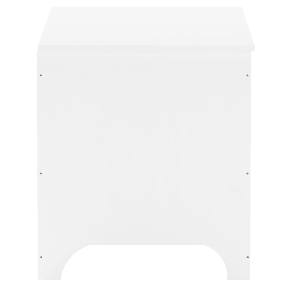 Caja de almacenaje y tapa RANA madera maciza blanca 80x49x54