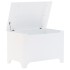Caja de almacenaje y tapa RANA madera maciza blanca 80x49x54