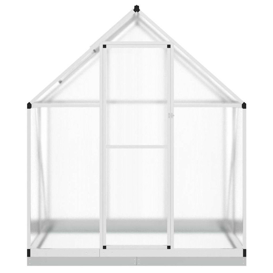 Invernadero con marco base aluminio plateado 169x114x202