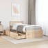 Cama con cajones y colchón madera maciza de pino 100x200
