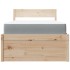 Cama con cajones y colchón madera maciza de pino 100x200