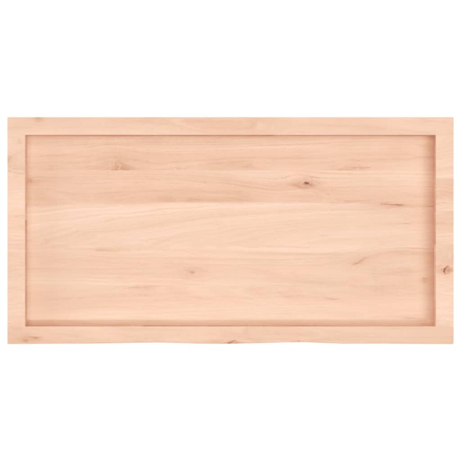 Estante de pared madera maciza roble sin tratar 100x50x(2-6)