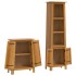 Conjunto de muebles de baño 2 piezas madera maciza de