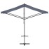 Toldo de pie tela y acero azul y blanco 300x300
