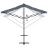 Toldo de pie tela y acero azul y blanco 300x300