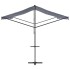 Toldo de pie tela y acero azul y blanco 500x300