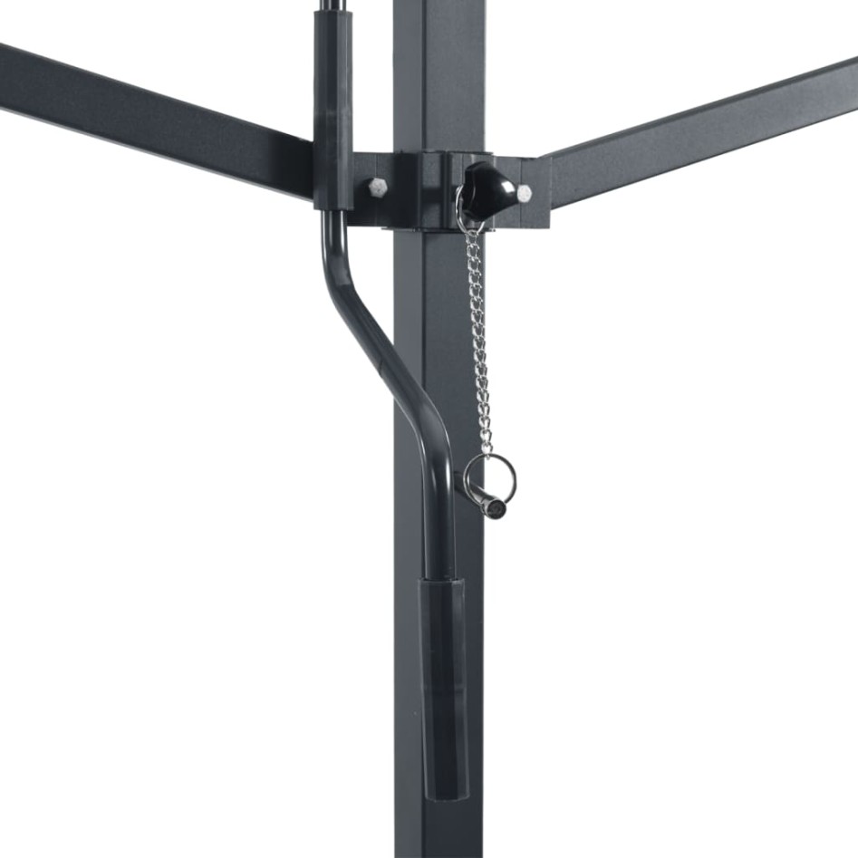 Toldo de pie tela y acero azul y blanco 500x300