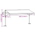 Toldo de pie tela y acero azul y blanco 500x300