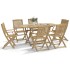 Sillas jardín plegables 6 uds madera maciza acacia
