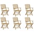 Sillas jardín plegables 6 uds madera maciza acacia