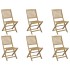 Sillas de jardín plegables 6 uds madera acacia 48,5x57x90