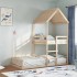 Cama litera sin colchón madera maciza de pino 90x200