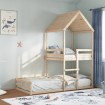 Cama litera sin colchón madera maciza de pino 90x200 cm