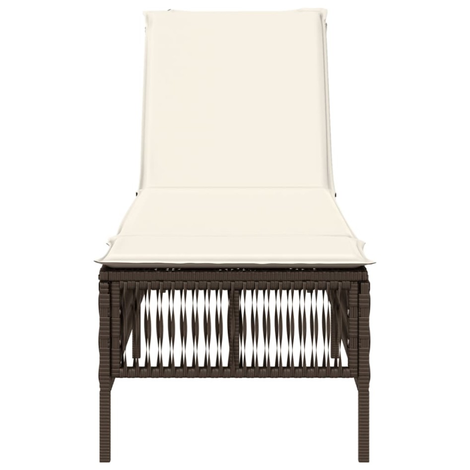 Tumbona con cojín ratán sintético