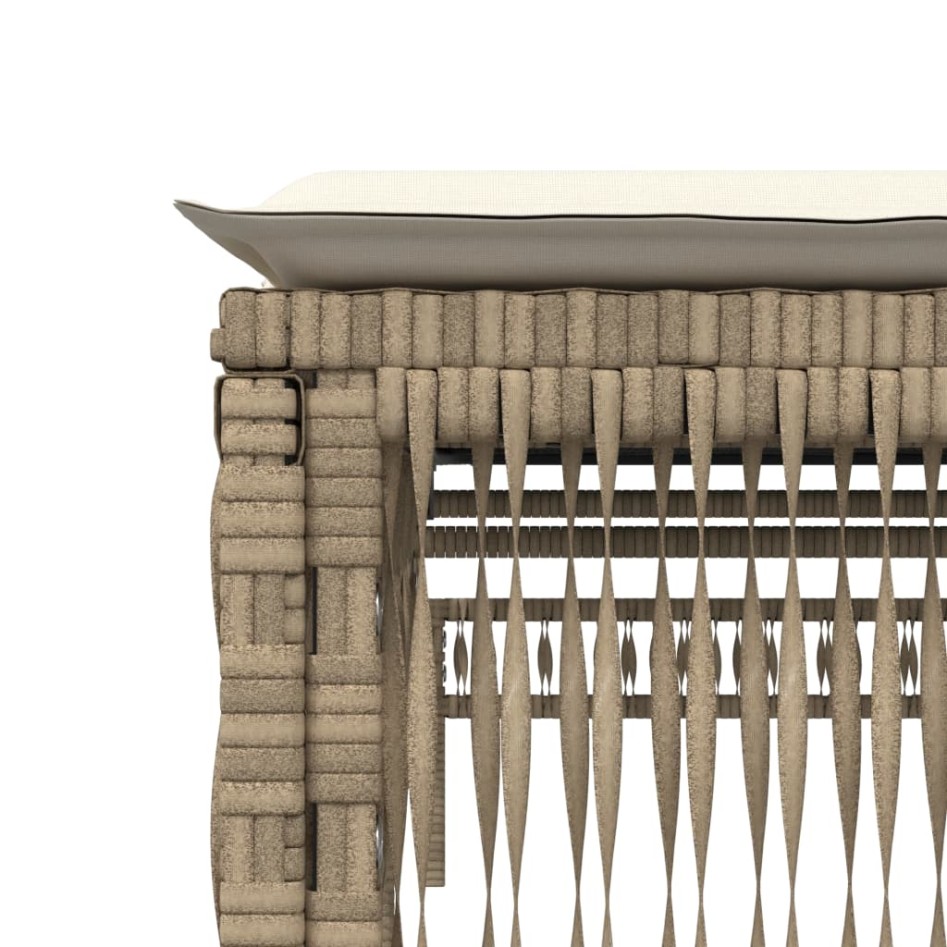 Tumbonas con mesita 2 unidades ratán sintético