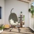 Silla colgante huevo con soporte tela y acero