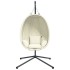 Silla colgante huevo con soporte tela y acero