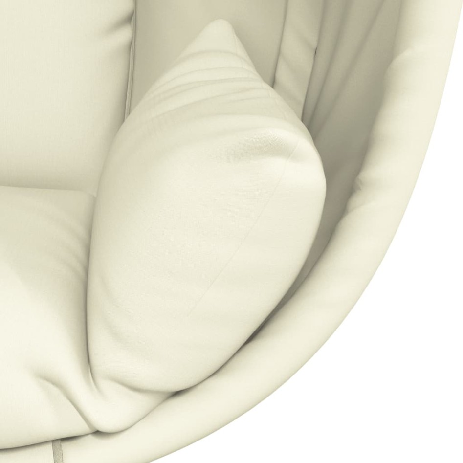 Silla colgante huevo con soporte tela y acero