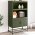 Aparador de acero verde oliva 68,5x38,5x123,5