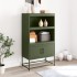 Aparador de acero verde oliva 68,5x38,5x123,5