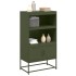Aparador de acero verde oliva 68,5x38,5x123,5