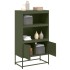 Aparador de acero verde oliva 68,5x38,5x123,5
