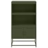 Aparador de acero verde oliva 68,5x38,5x123,5