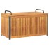 Baúl de cojines de jardín acacia maciza y acero 85x45x45/53