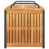 Baúl de cojines de jardín acacia maciza y acero 85x45x45/53