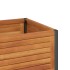 Jardinera con estante madera maciza acacia y acero 80x45x80