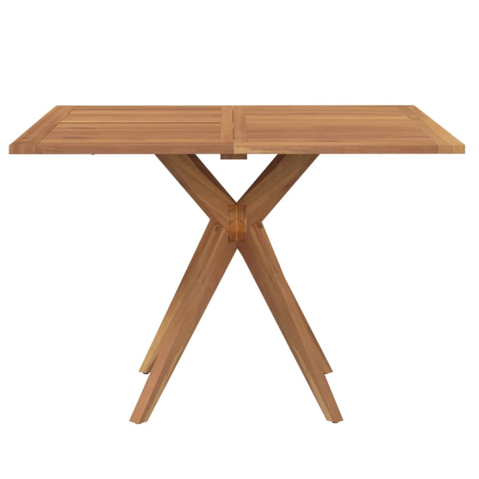 Mesa de jardín cuadrada madera maciza de acacia 110x110x75