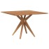 Mesa de jardín cuadrada madera maciza de acacia 110x110x75