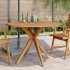 Mesa de jardín redonda madera maciza de acacia Ø110x75