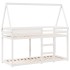 Cama litera con techo madera maciza de pino blanco 90x200