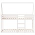 Cama litera con techo madera maciza de pino blanco 90x200