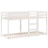 Cama litera con techo madera maciza de pino blanco 90x200
