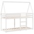 Cama litera con techo madera maciza de pino blanco 90x200