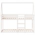 Cama litera con techo madera maciza de pino blanco 90x200