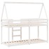 Cama litera con techo madera maciza de pino blanco 90x200