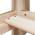 Cama litera sin colchón madera maciza de pino 90x190