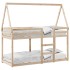 Cama litera con techo de madera maciza de pino 75x190
