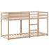 Cama litera con techo de madera maciza de pino 75x190