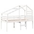 Cama alta con techo blanca madera maciza pino blanca 90x200