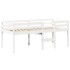 Cama alta con techo blanca madera maciza pino blanca 90x200