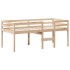 Cama alta con techo madera maciza de pino 90x200