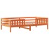 Estructura de cama con techo madera pino marrón cera 100x200