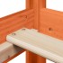 Estructura de cama con techo madera pino marrón cera 100x200