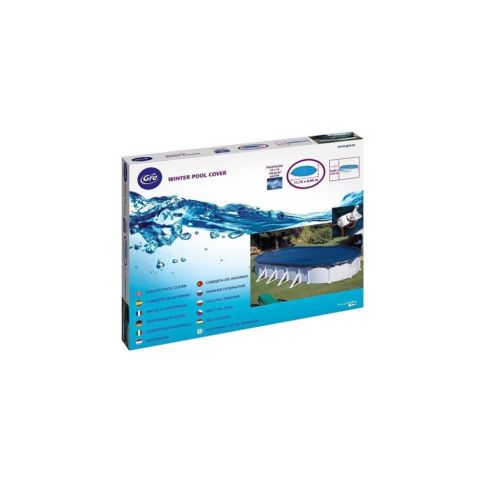 Cubierta de invierno para piscina Gre ovalada 500x300