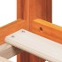 Cama alta con techo madera maciza de pino marrón cera 90x200