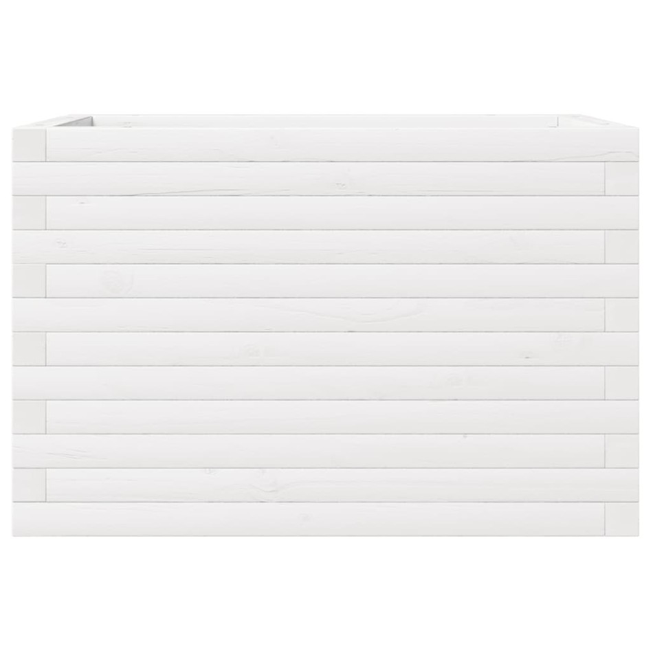 Jardinera de madera maciza de pino blanca 70x40x46